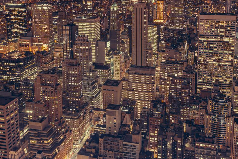 City Lights New York City Night View Wallpaper