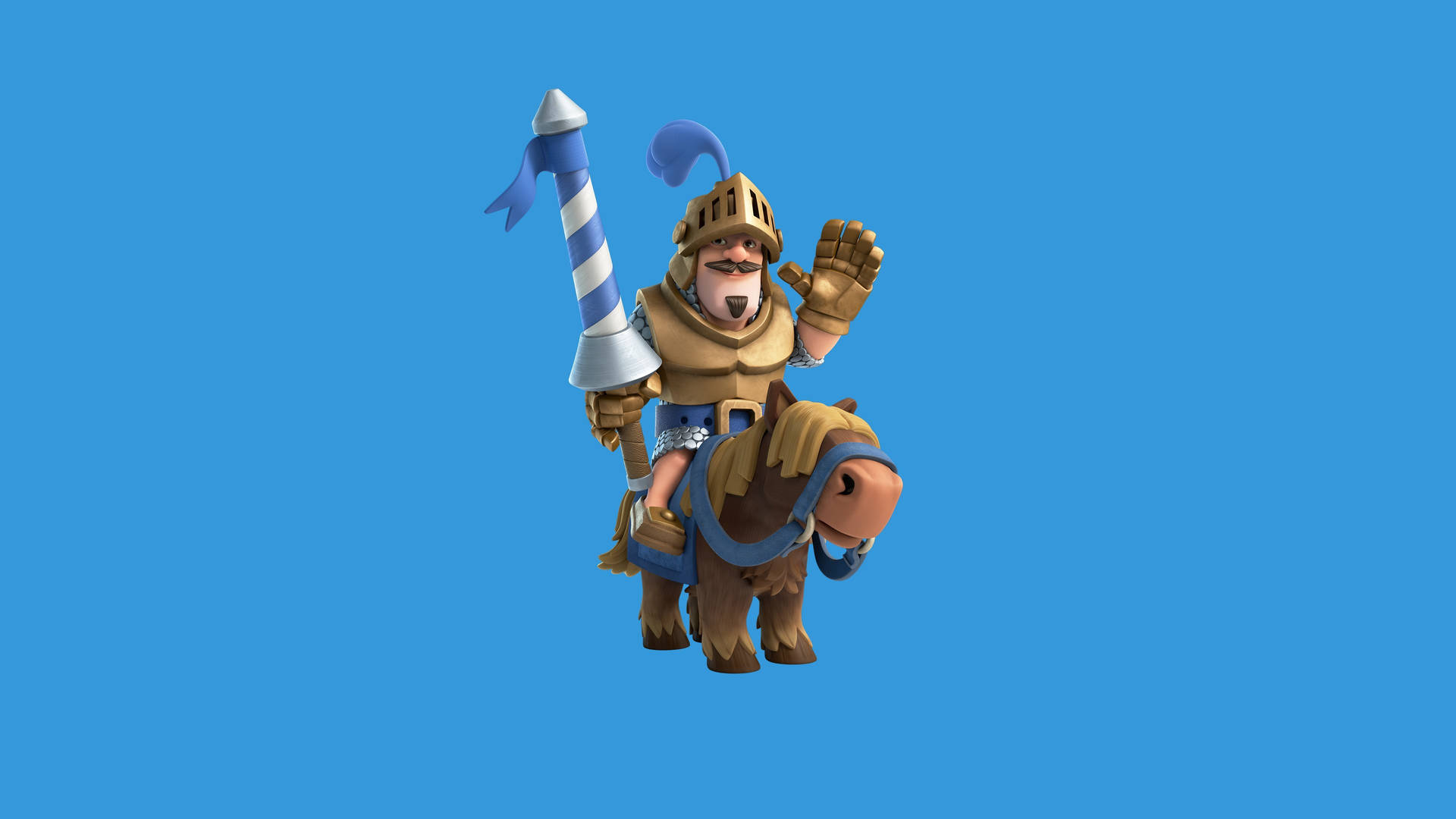 Download free Clash Royale Knight Blue Background Wallpaper -  MrWallpaper.com