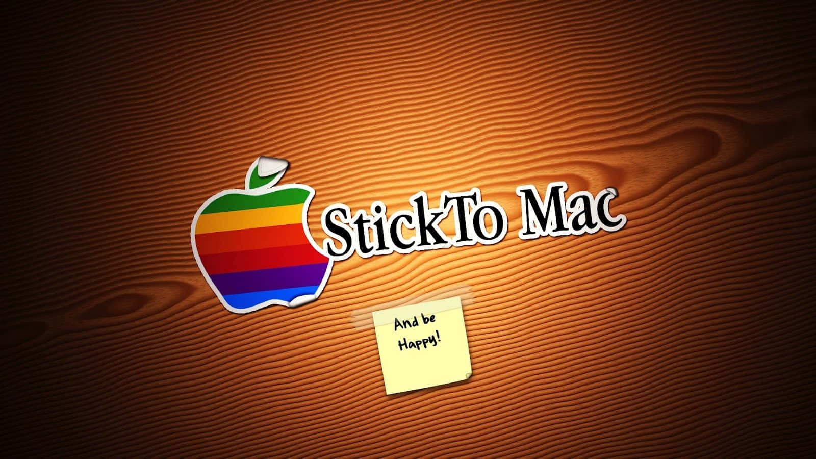 Classic Cool Mac Logo Stick To Mac Wallpaper