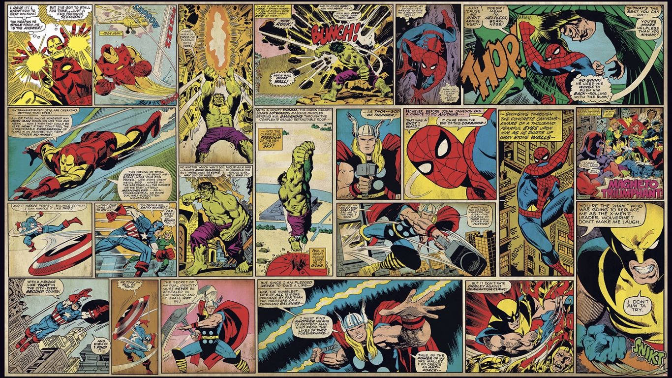 Classic Dialogue Comic Book Wallpaper
