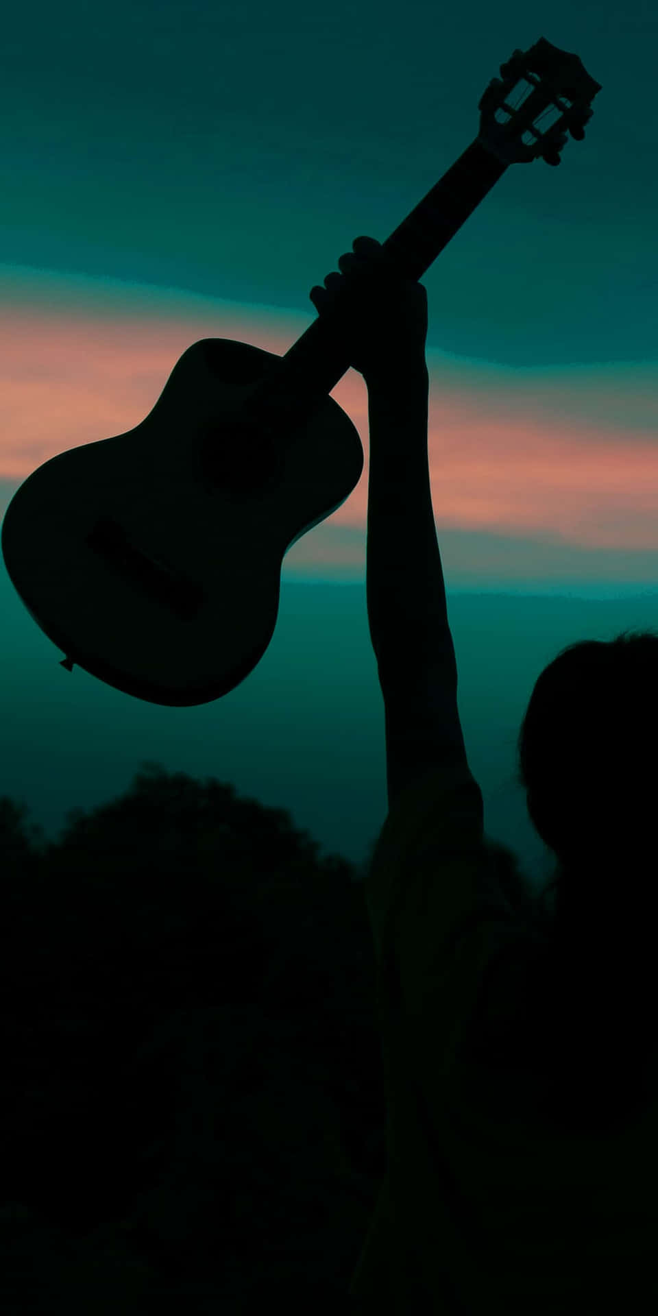 guitarist silhouette wallpaper