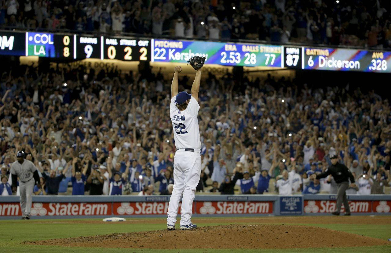 Clayton Kershaw Hyping Up Crowd Wallpaper