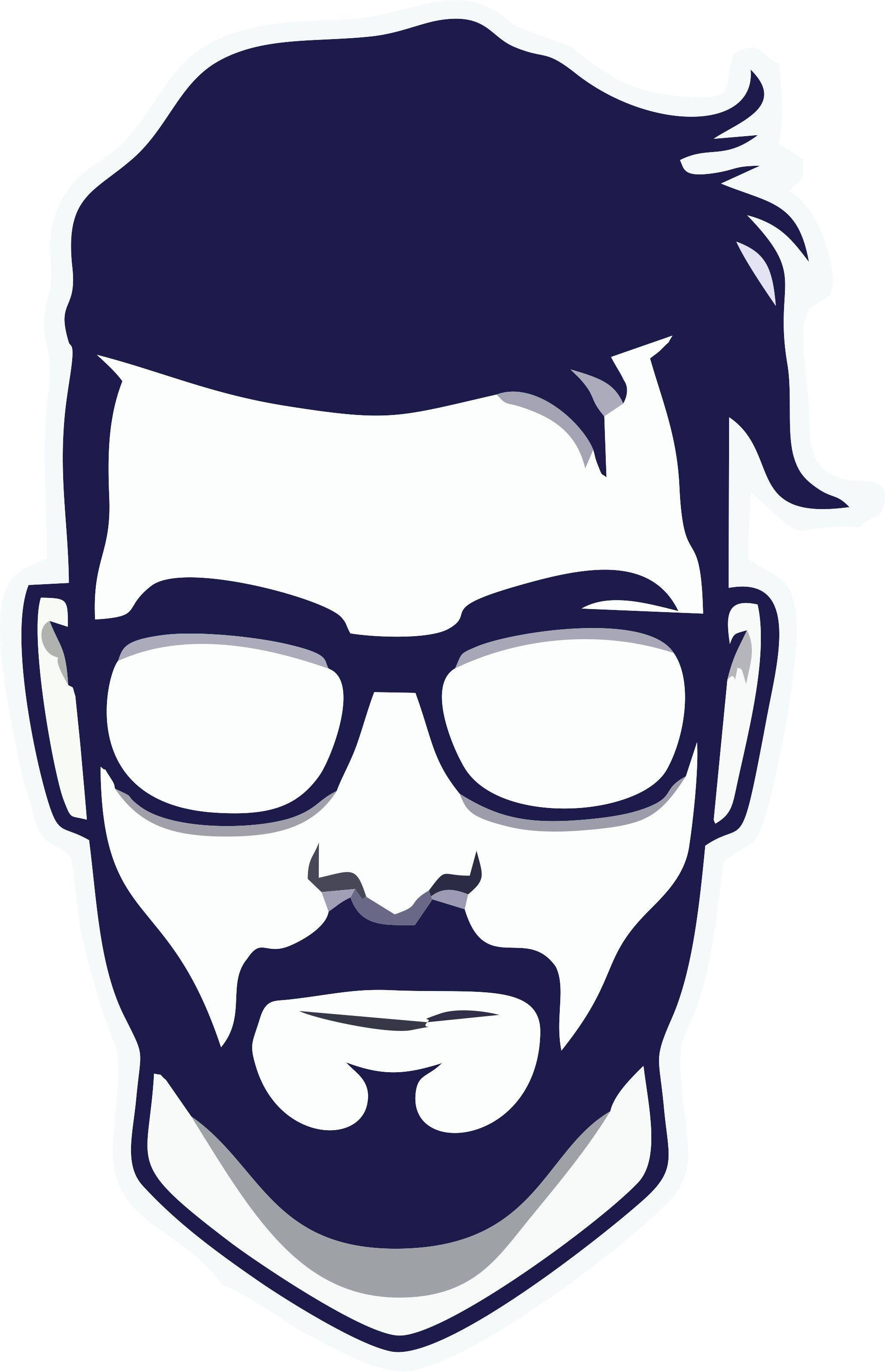 Clean Cut Beard Logo Vector Art Wallpaper