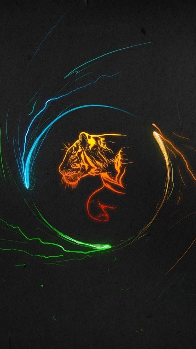 Clever Glowing Tiger Wallpaper