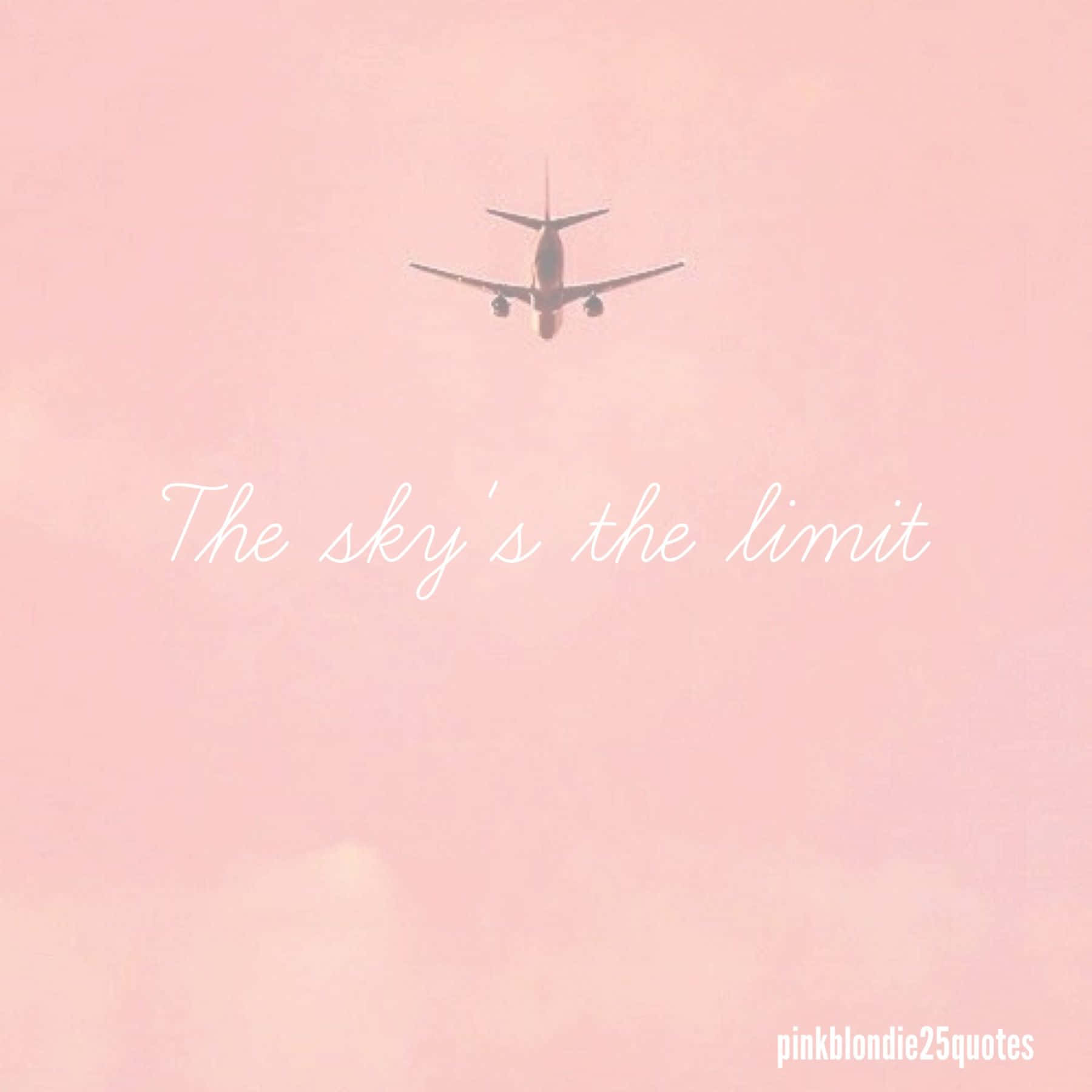 Climb Up High Aboard A Pink Plane Wallpaper