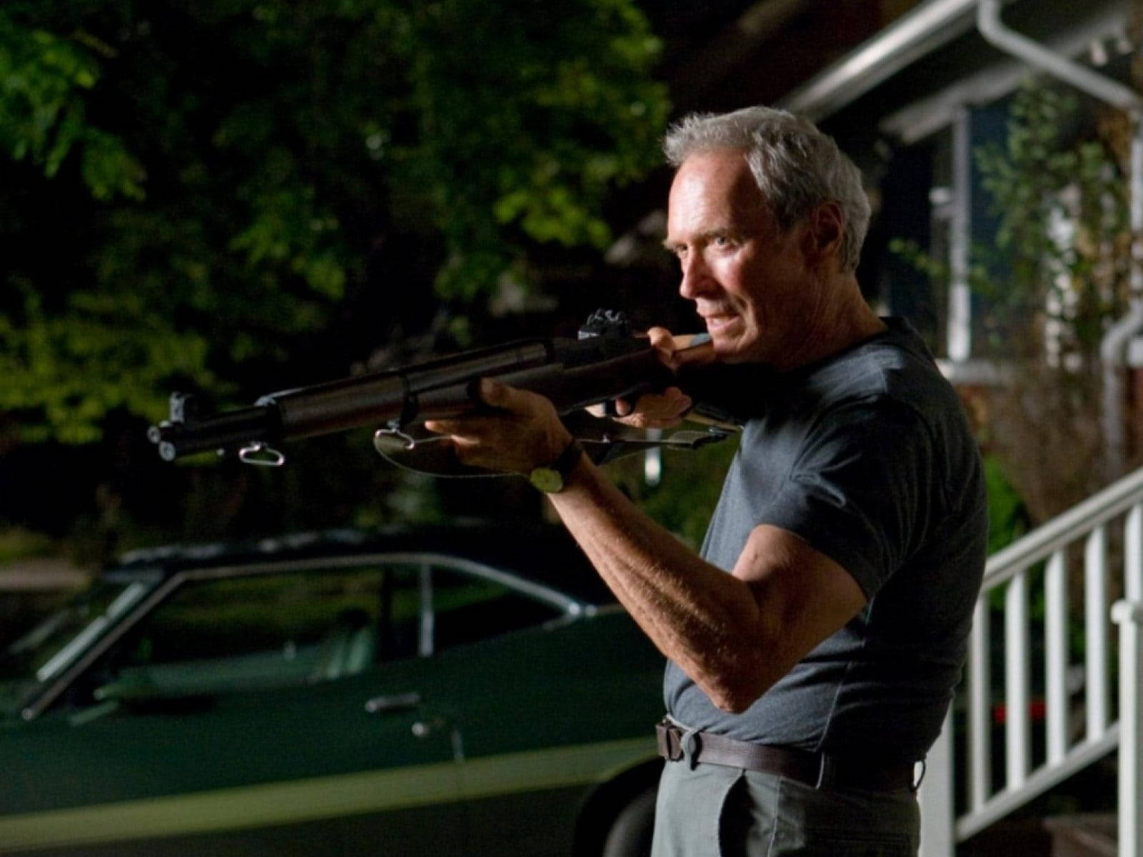 Clint Eastwood Gran Torino Shotgun Wallpaper