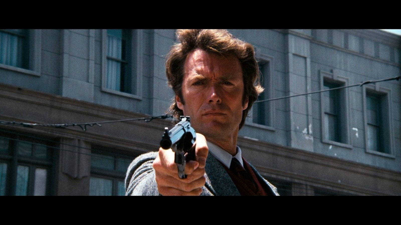 Clint Eastwood Pointing Gun Dirty Harry Wallpaper