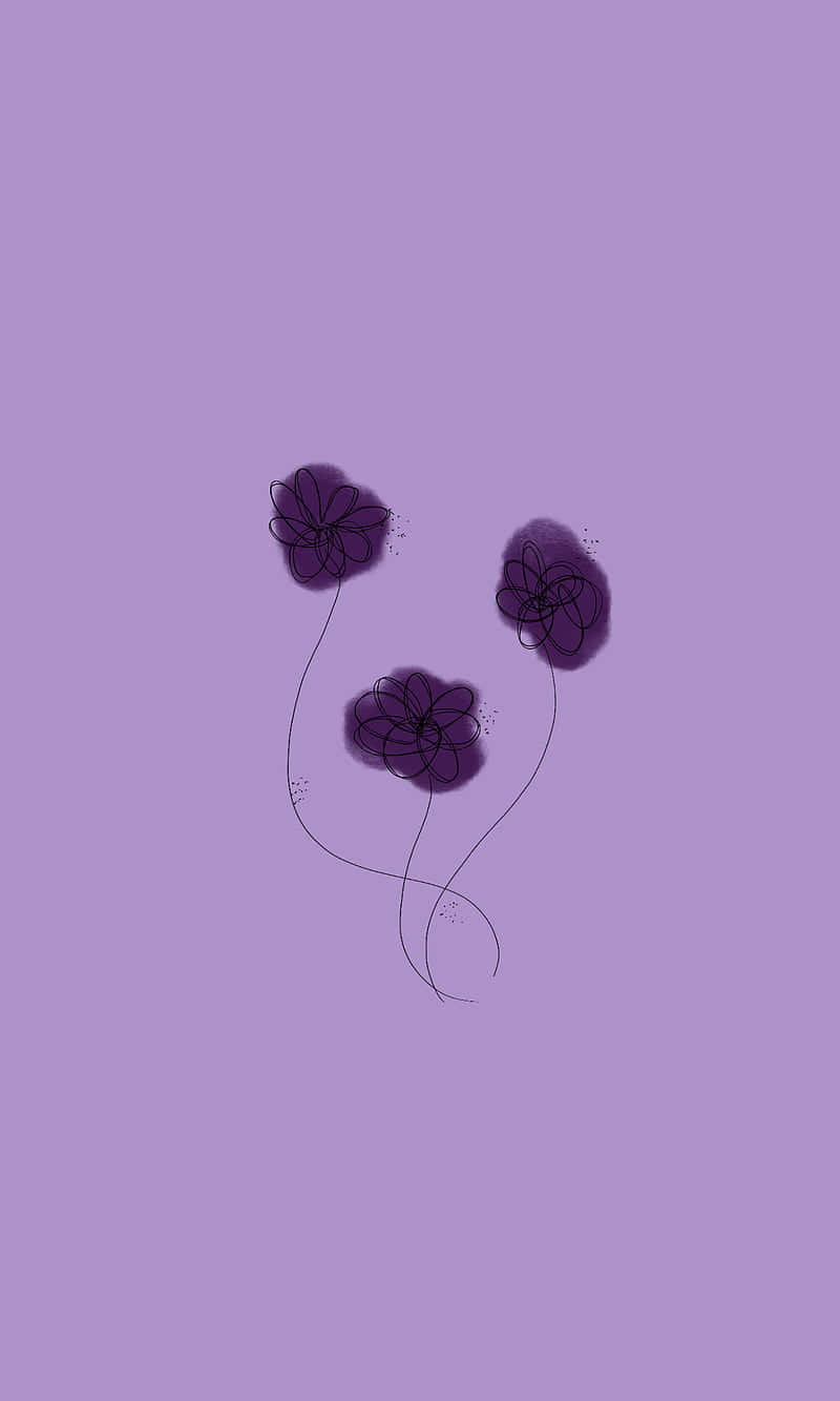 Close Up Of A Simple Purple Flower Wallpaper