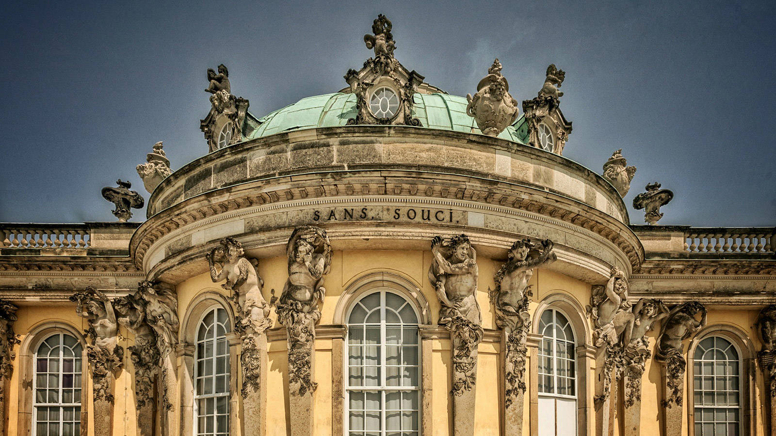 Close-up Sanssouci Palace Dome Potsdam Wallpaper