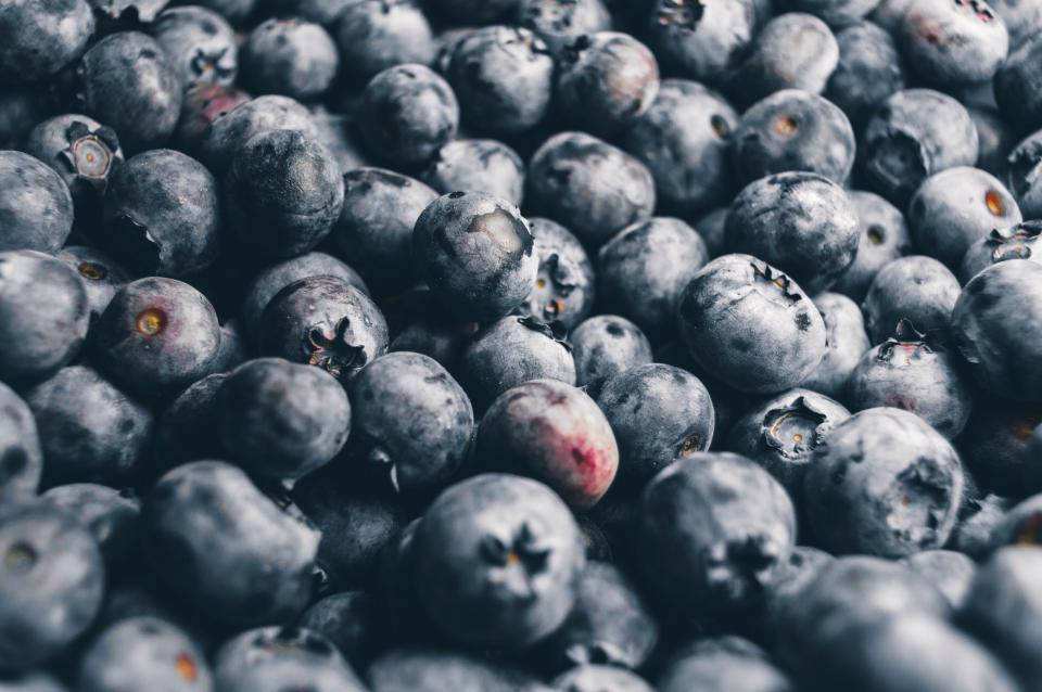 Close-up Shot Of Blueberries For Fruits Background Wallpaper