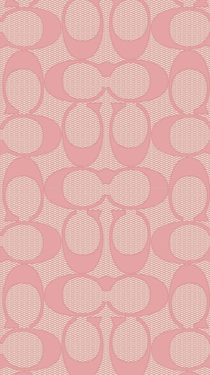 Coach Designer Logo In Pink Pattern Wallpaper