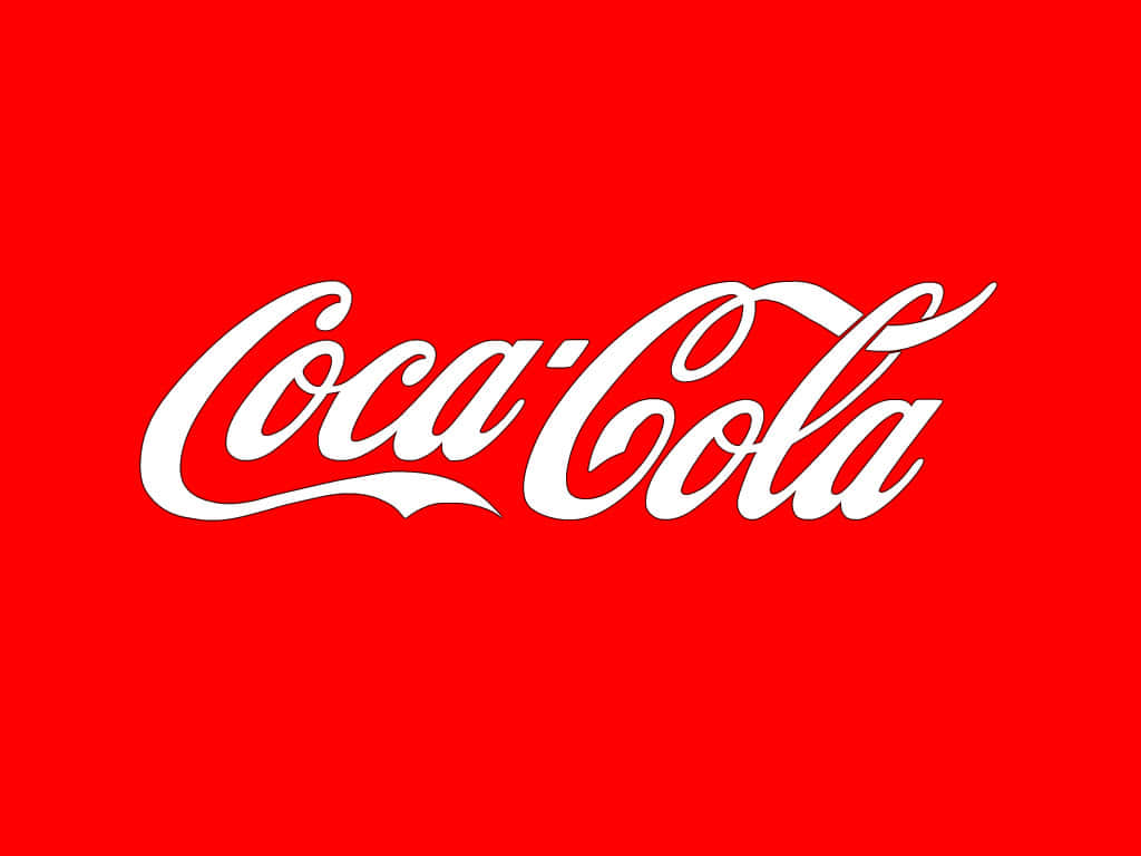 Coca Cola Logo On A Red Background Wallpaper