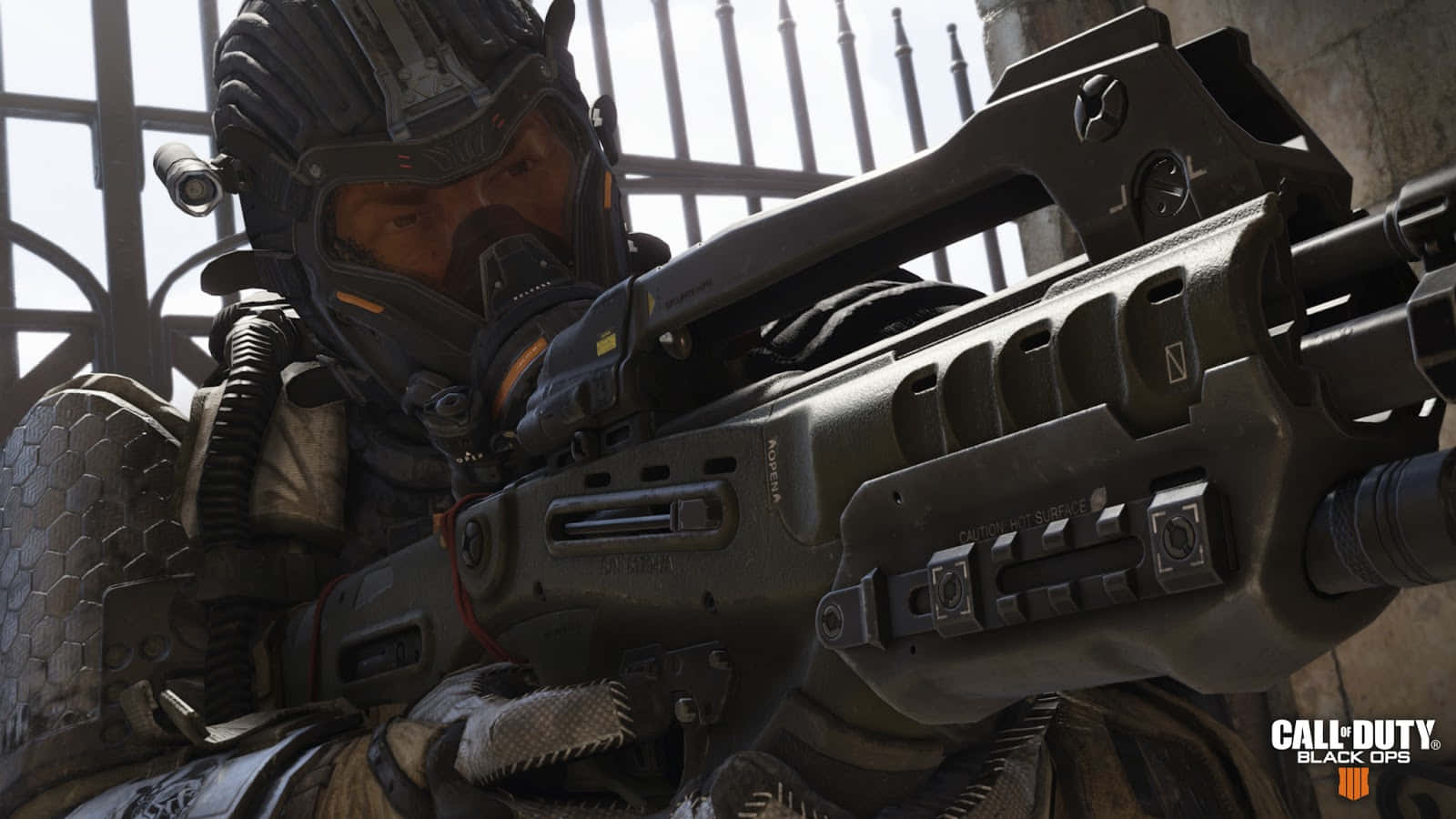 Cod: Black Ops 4 Soldier Carrying A Large Gun Wallpaper