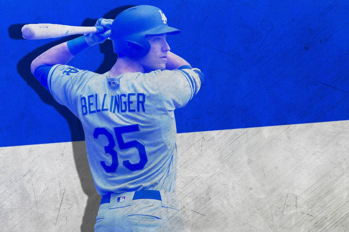 Cody Bellinger In Blue And White Wallpaper