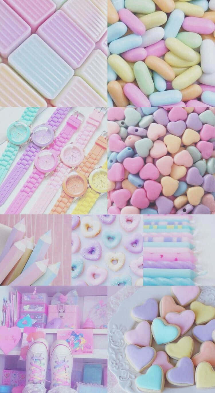 Collage Candy Aesthetic Wallpaper