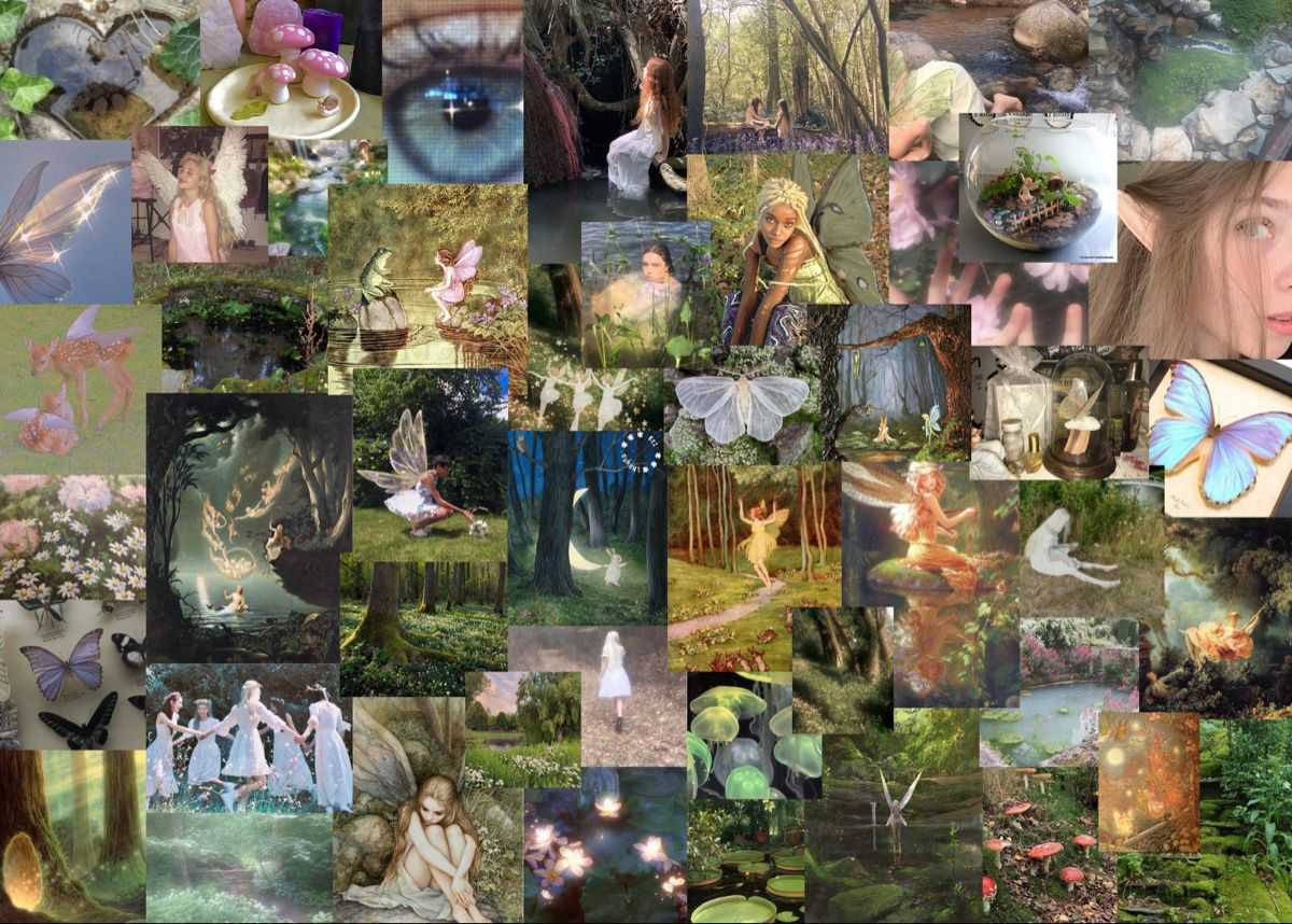 Collage For Forest Fairies Aesthetic Computer Wallpaper