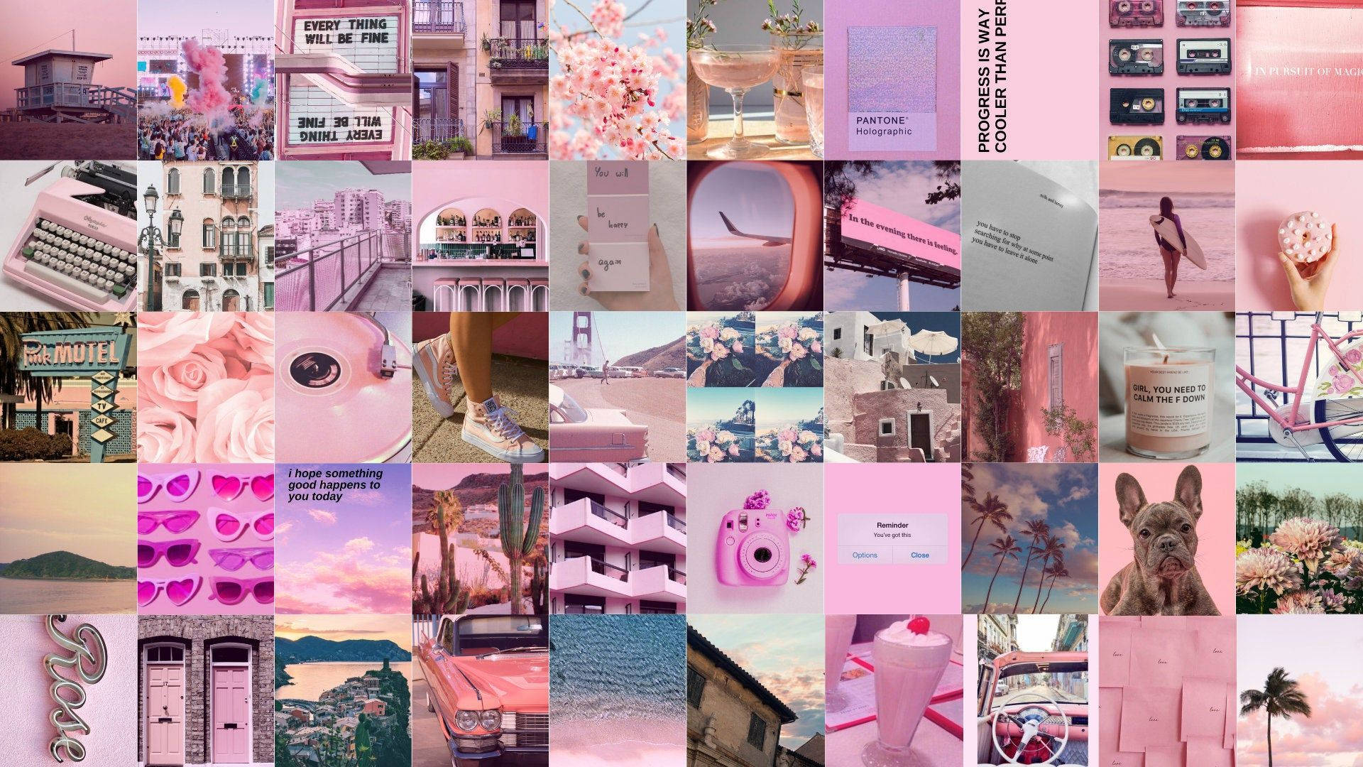 Download free Collage Girly Pink Aesthetic Wallpaper - MrWallpaper.com