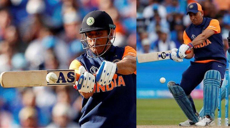 Collage Of Ms Dhoni 7 Hitting The Ball Wallpaper