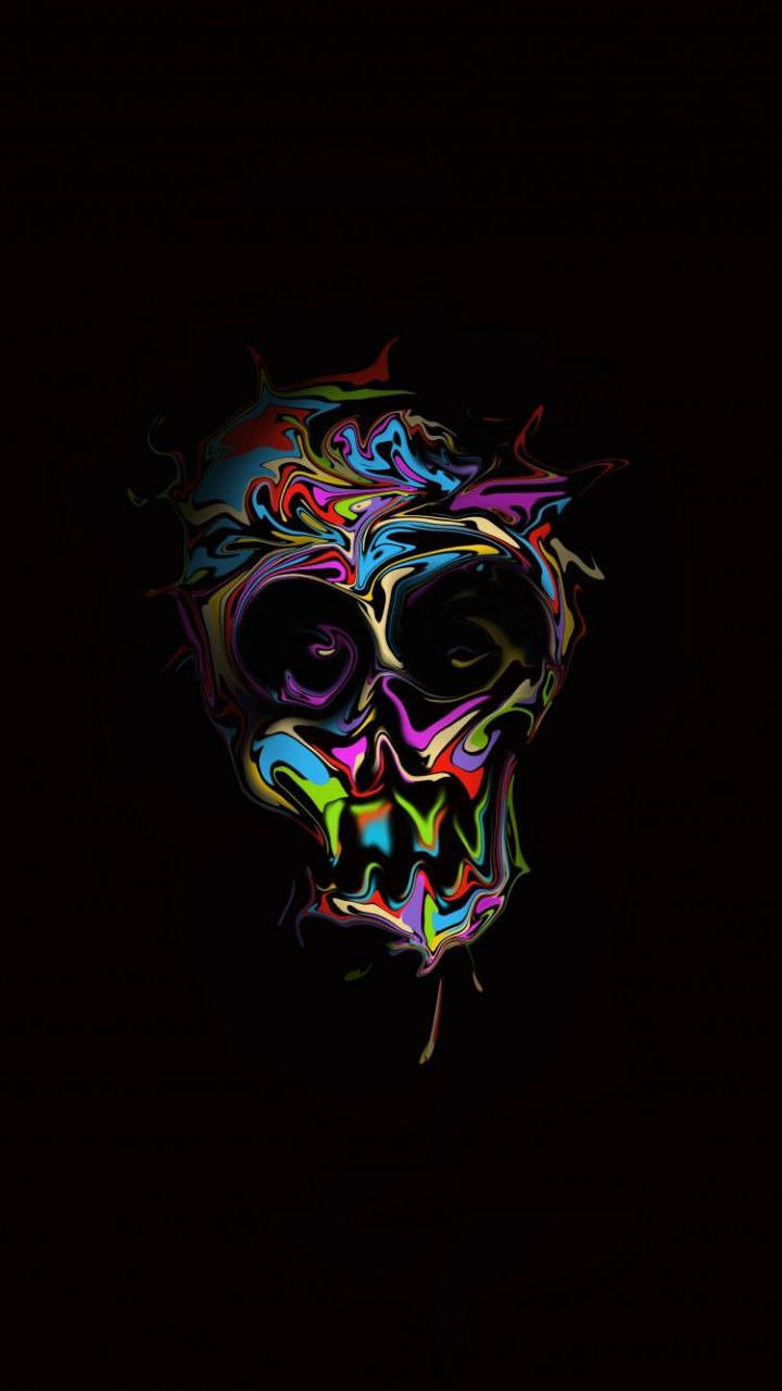 Colorful Abstract Skull Original Iphone 7 Wallpaper
