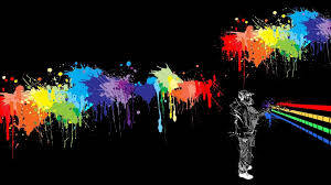 Colorful Abstract Spray Paint Wallpaper