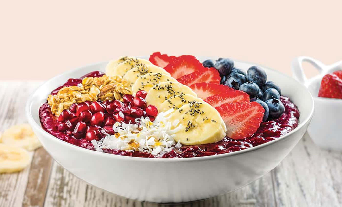 Colorful Acai Bowl Healthy Breakfast Wallpaper