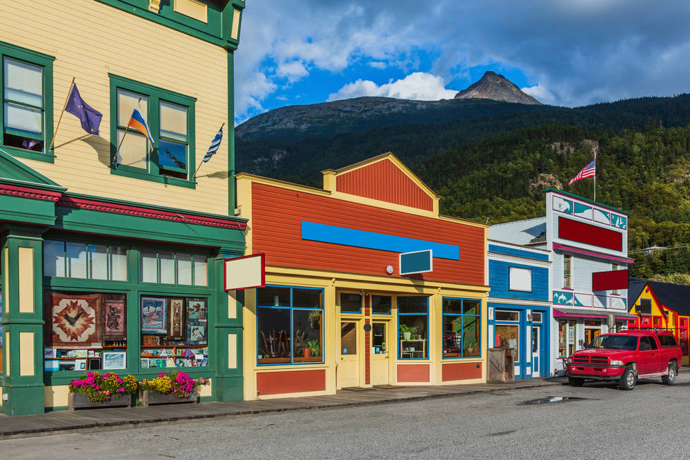 Colorful Buildings In Anchorage Wallpaper