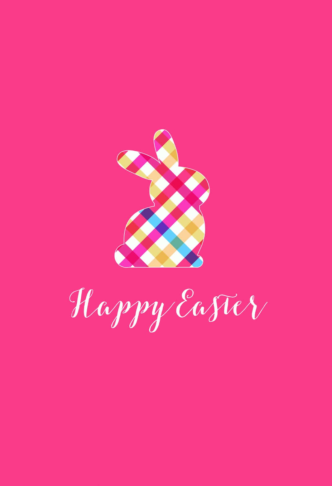 Colorful Bunny For Cute Easter Iphone Wallpaper