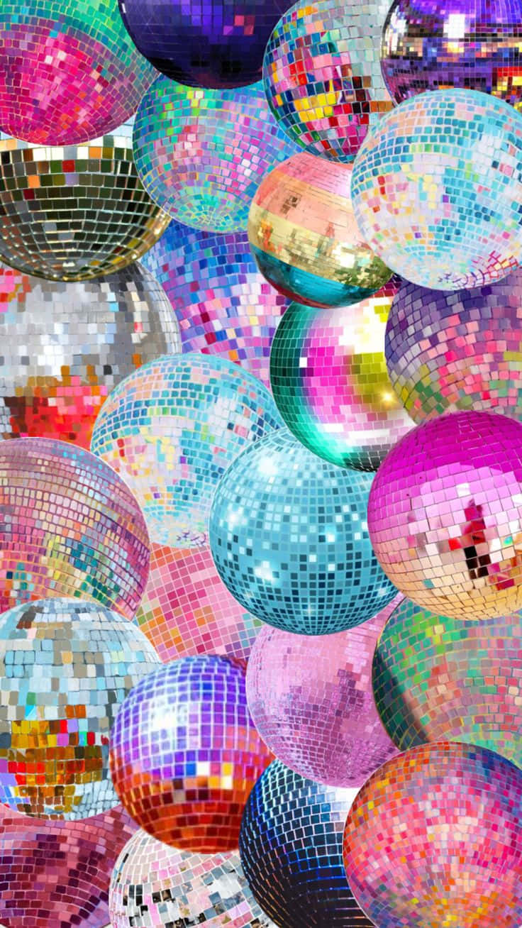 Colorful Disco Balls Celebration Wallpaper