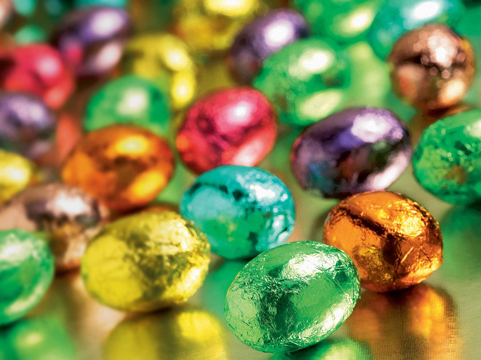 Colorful Easter Chocolate Eggs Wallpaper