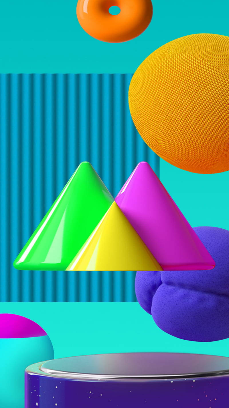 Colorful Geometric Shapes Samsung M31 Wallpaper