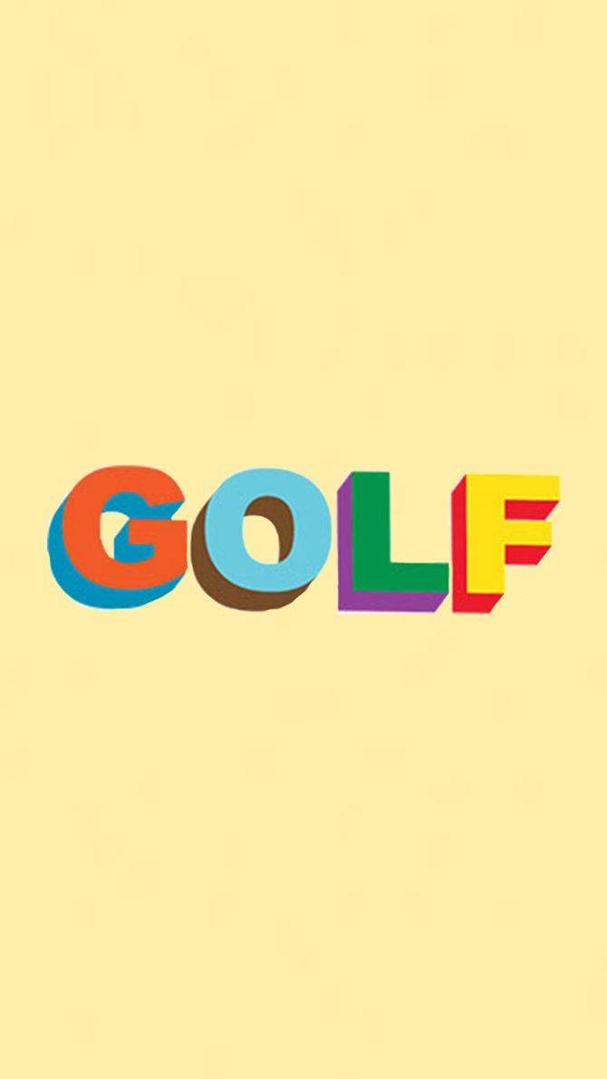 Colorful Golf Text Iphone Wallpaper