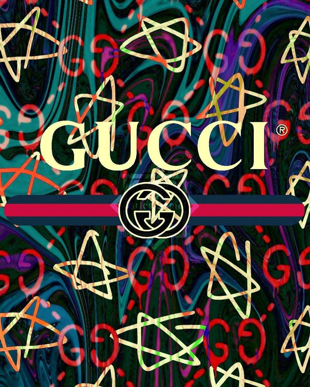 Colorful Gucci Doodle Wallpaper