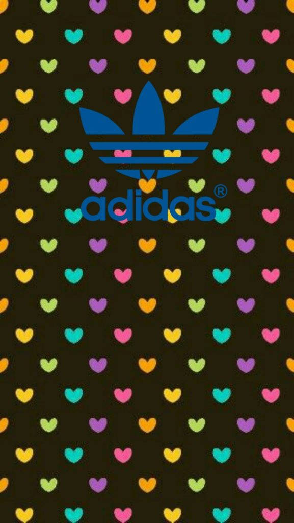 Colorful Hearts Adidas Iphone Wallpaper
