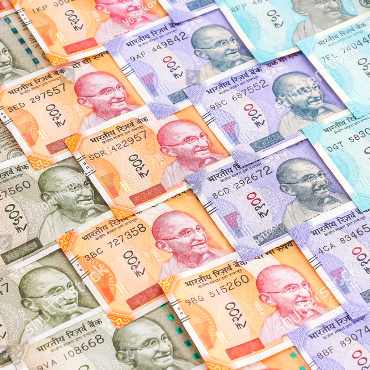 Colorful Indian Currency Bills Wallpaper