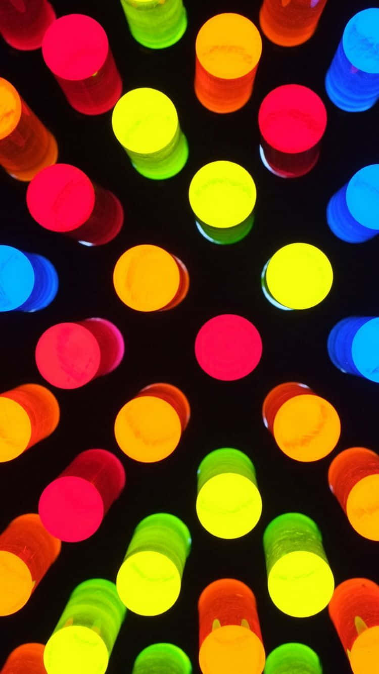 Colorful Lights In A Dark Room Wallpaper