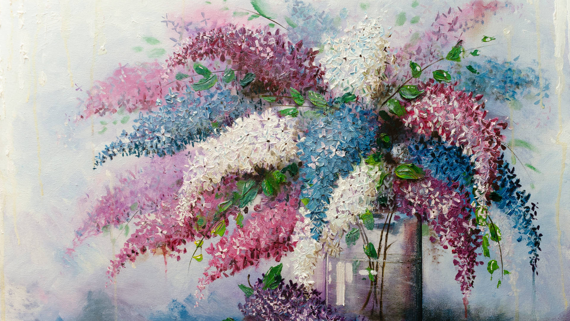 Colorful Lilac Painting Desktop Wallpaper