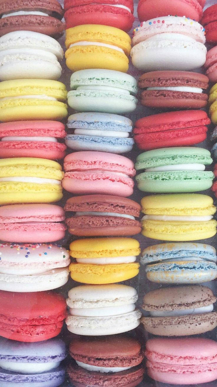 Colorful Macaroons Cookie Iphone Wallpaper