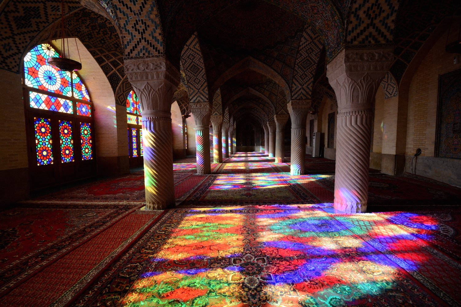 Colorful Mosque Floors In Iran Wallpaper