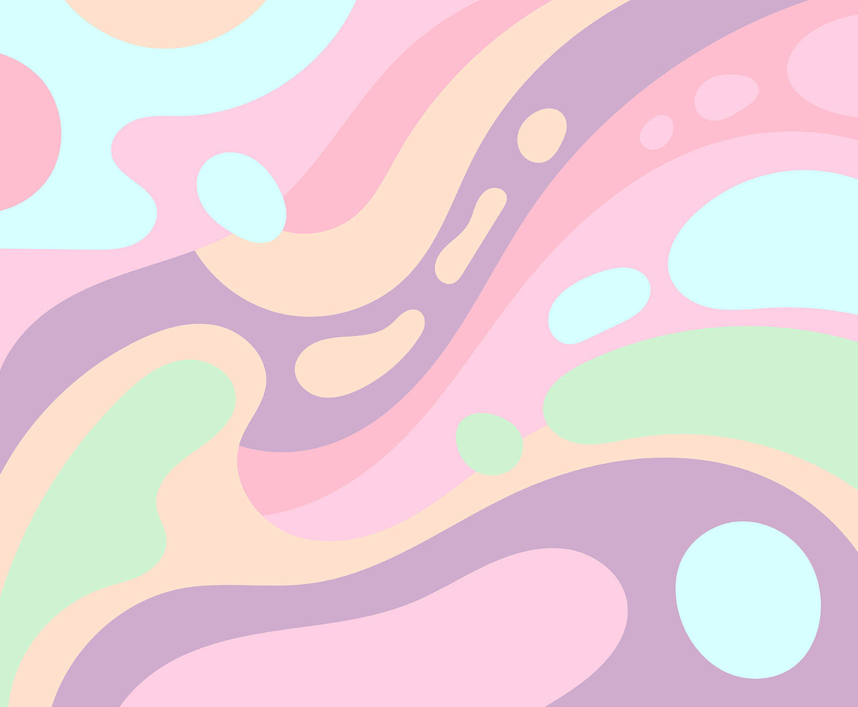 Colorful Pastel Blobs Background Wallpaper