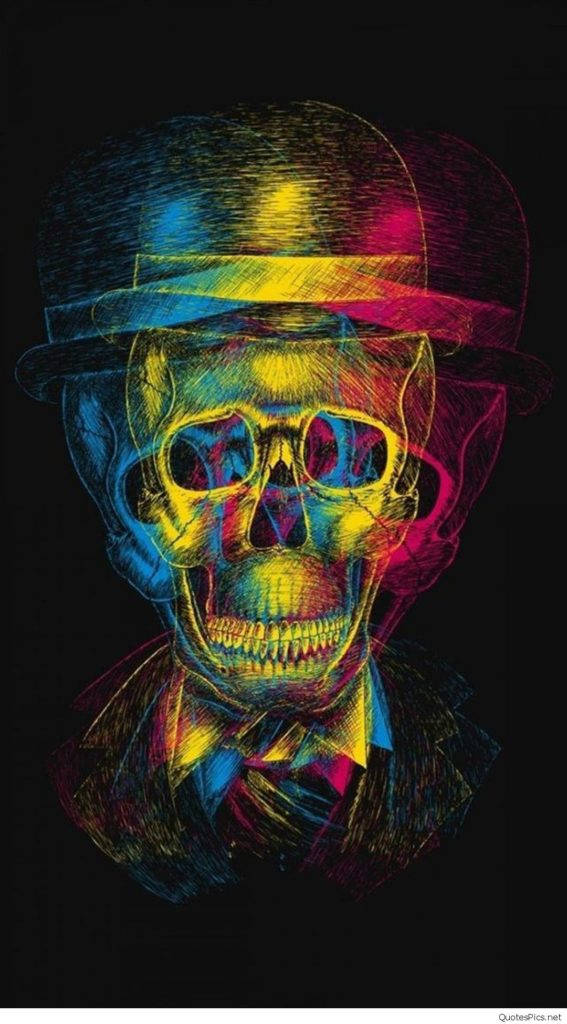 Colorful Skull Iphone Wallpaper