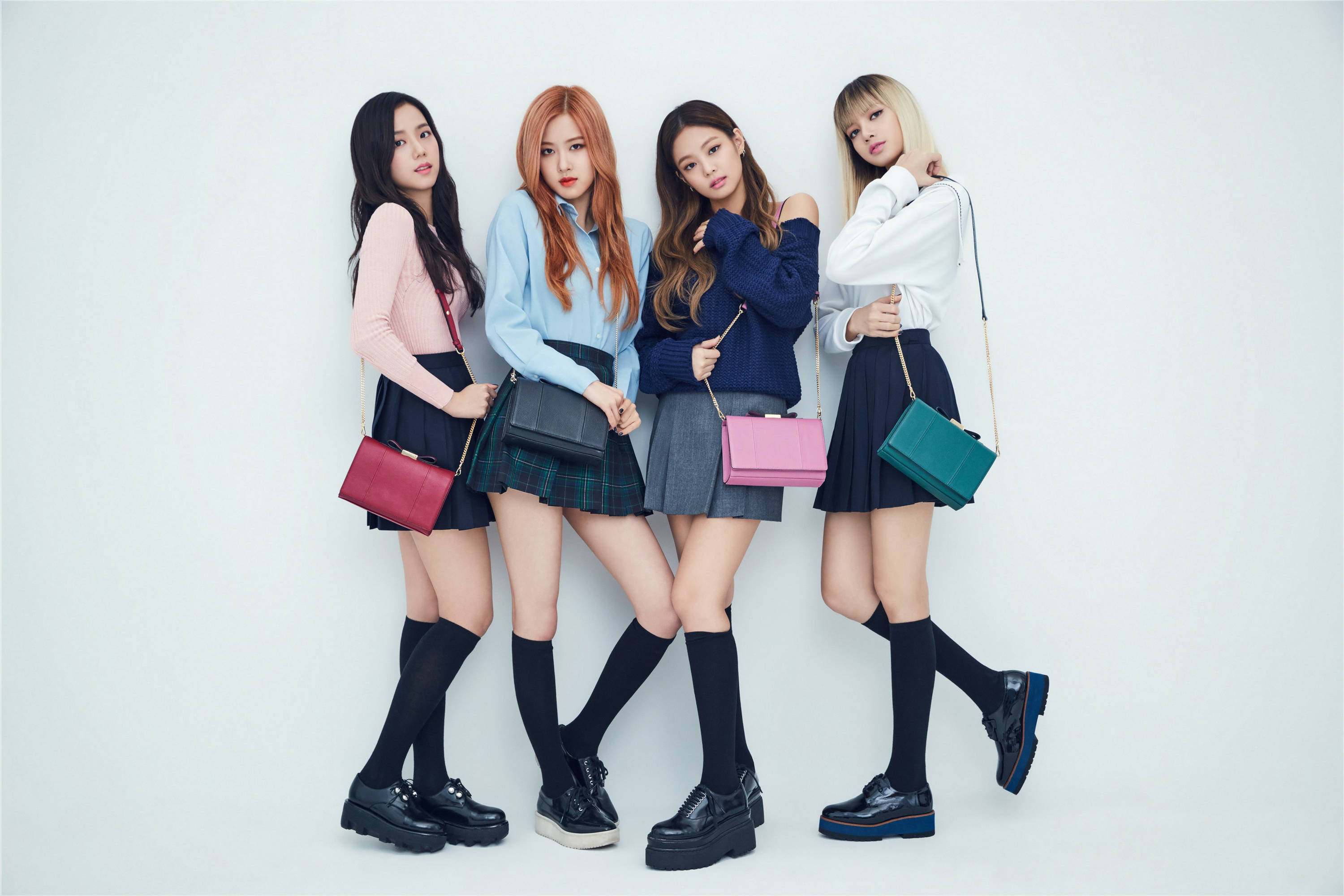 Colorful Sling Bags Blackpink Desktop Wallpaper