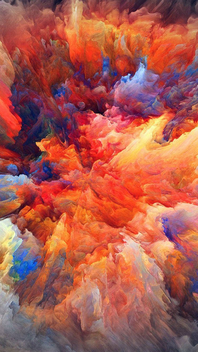 Colorful Smoke Ios 12 Wallpaper
