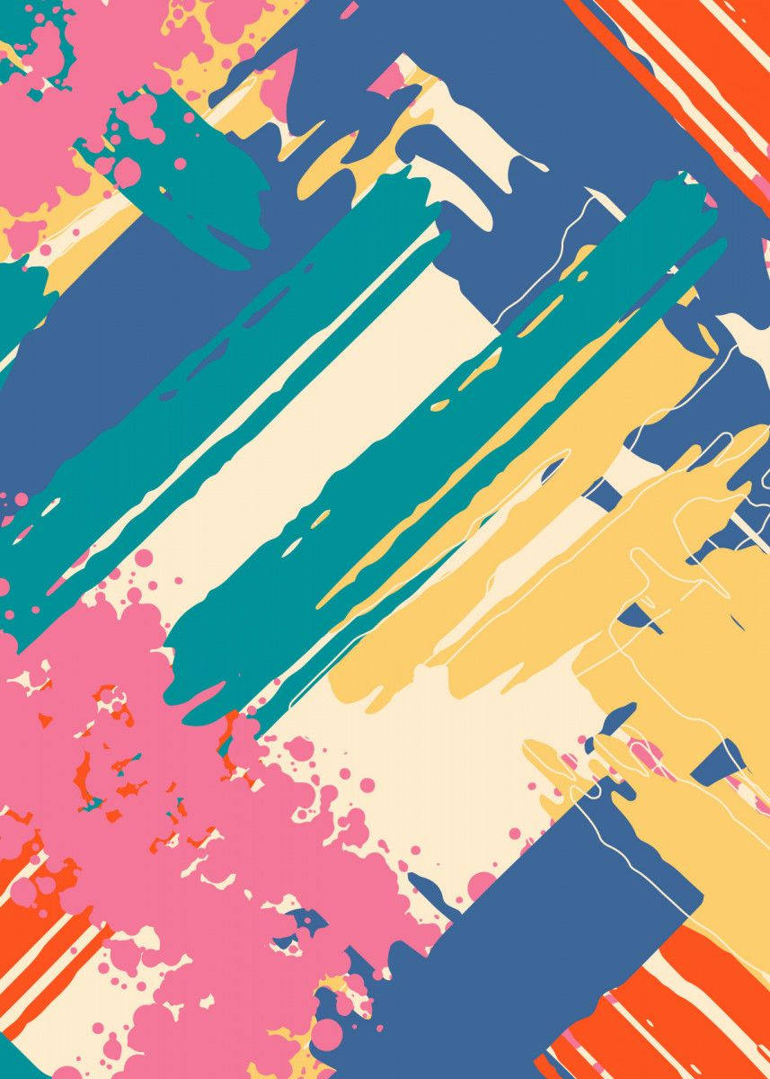 Colorful Streaks As Poster Design Wallpaper