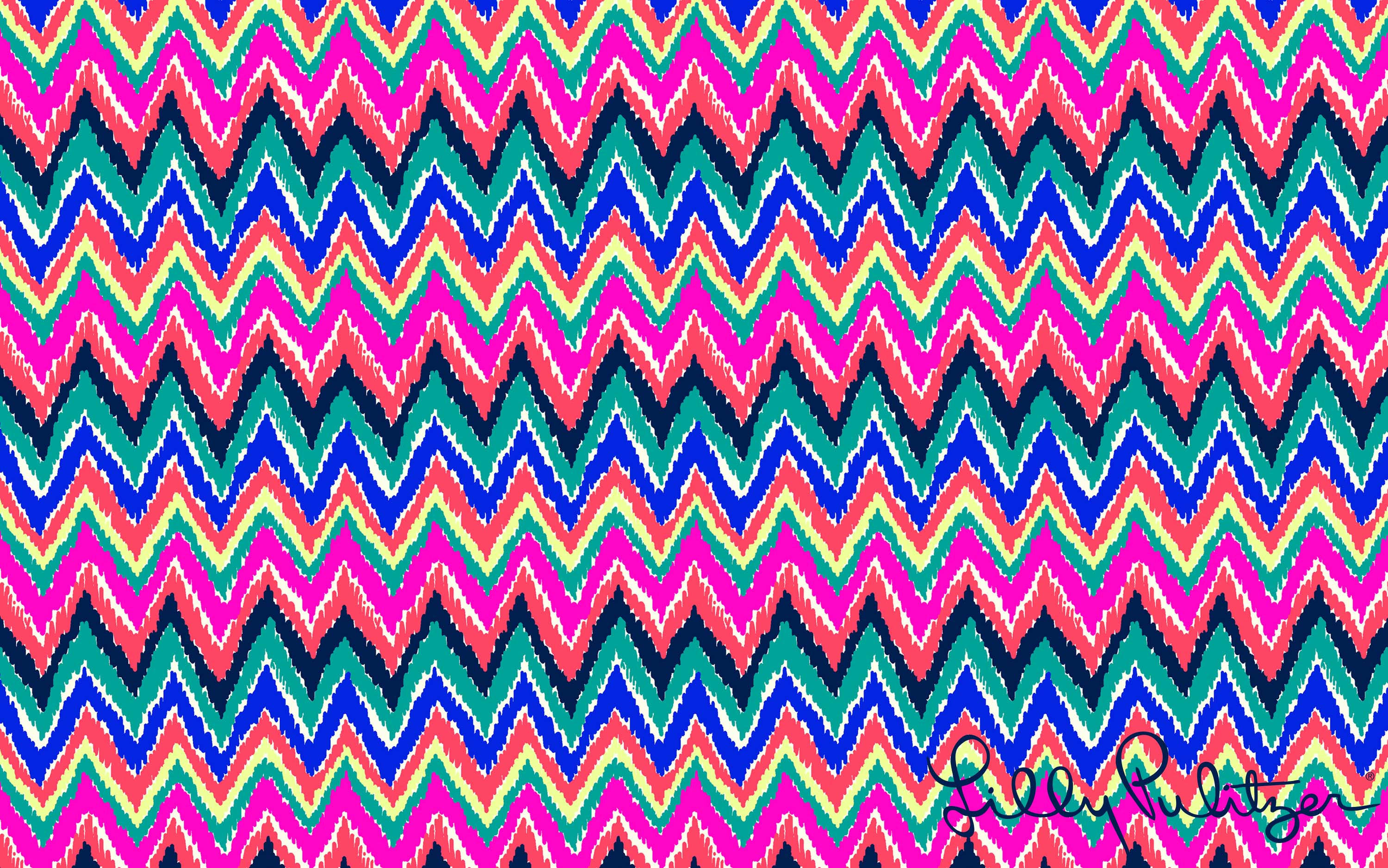 Colorful Zig Zag Lilly Pulitzer Desktop Wallpaper