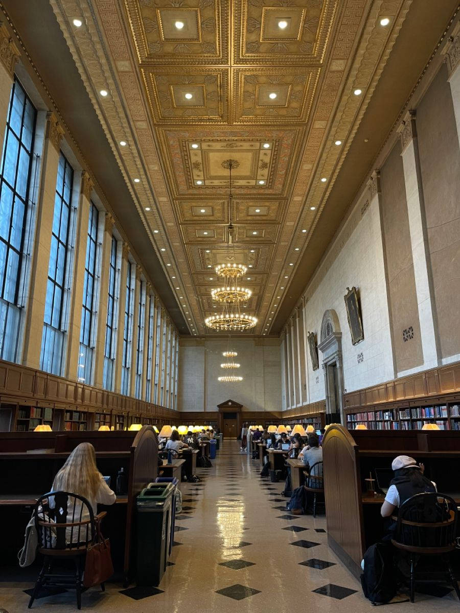 Columbia University Library Interior Wallpaper