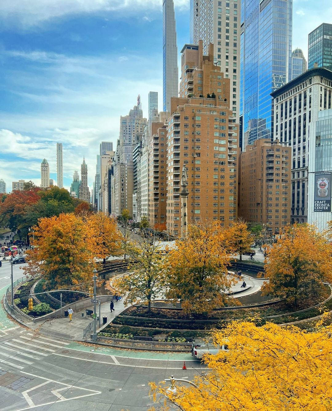 Columbus Circle During Spring Wallpaper