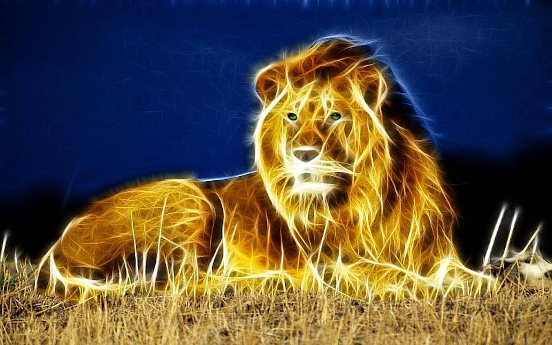 Computer Generated Image Of 3d Lion Wallpaper