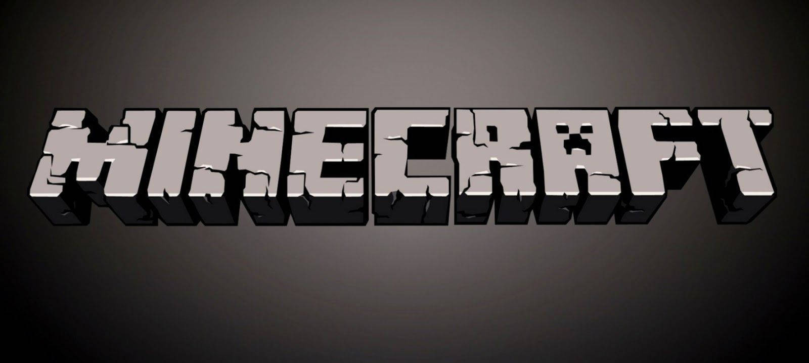 Concrete Minecraft Logo Wallpaper