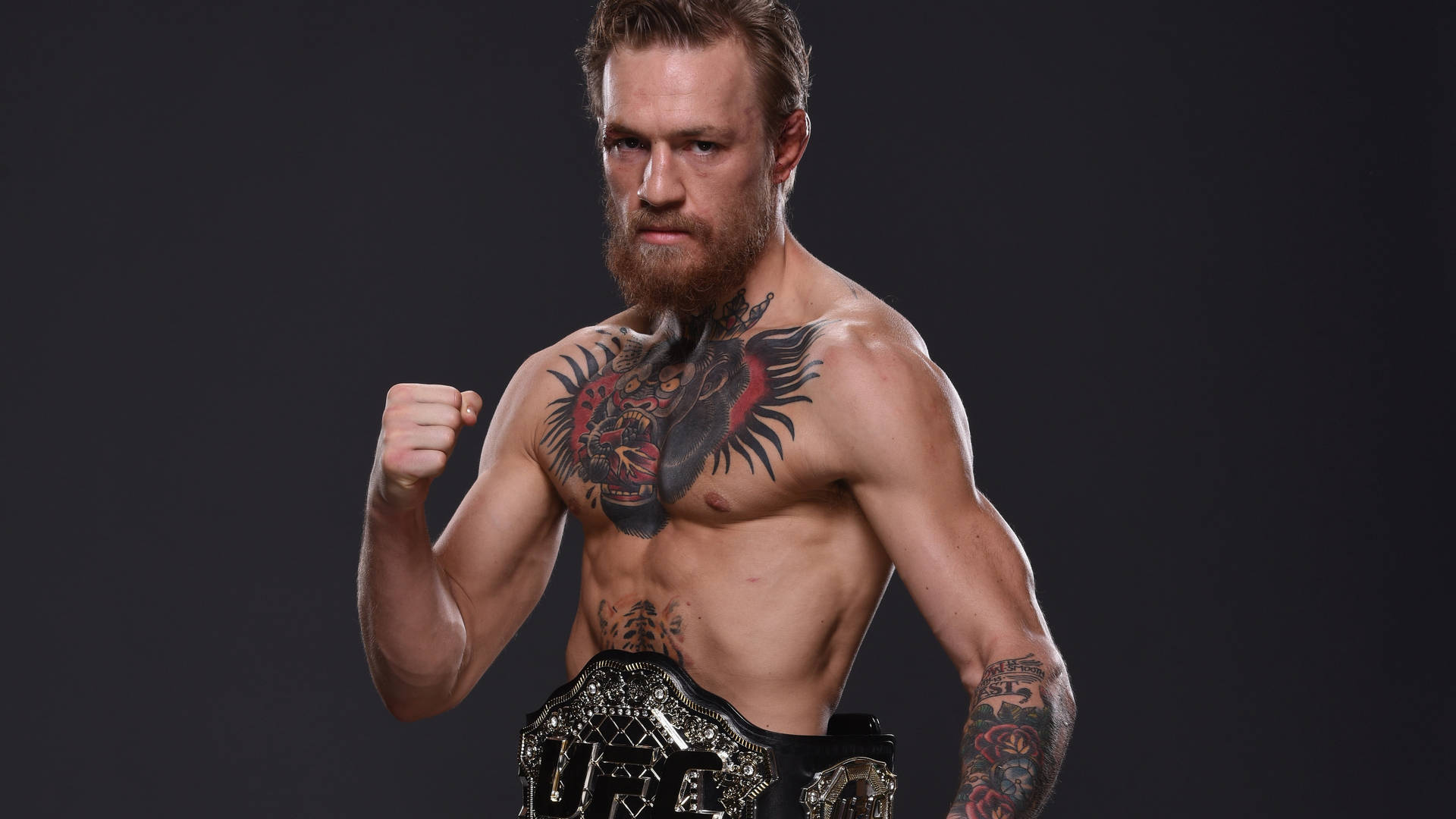 Conor mcgregor with outlet belt