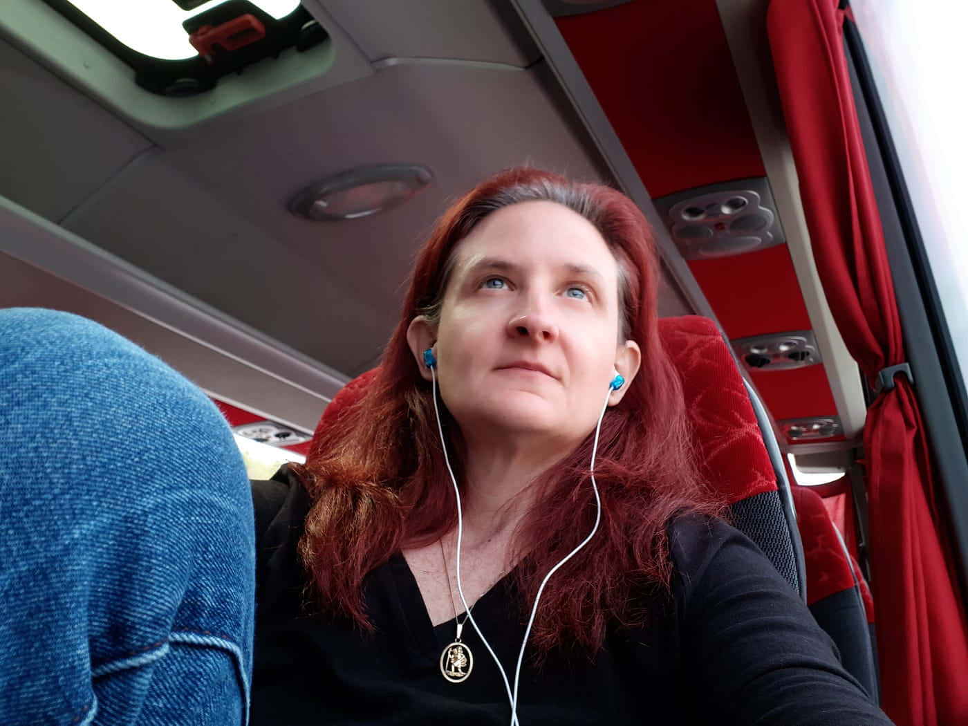 Contemplative Womanon Bus Journey.jpg Wallpaper